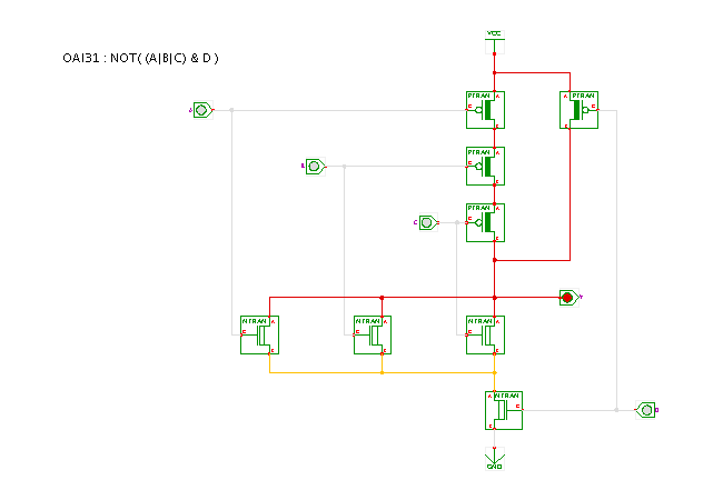 CMOS OAI31 or-and-invert complex gate  screenshot