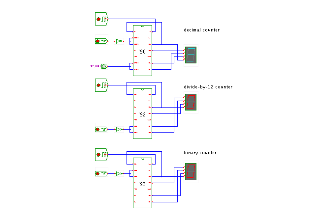 Ttl Series Counters 7490 7492 7493