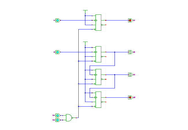 TTL-series 7493 binary counter screenshot