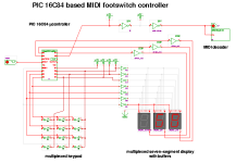PIC 16 MIDI controller demo